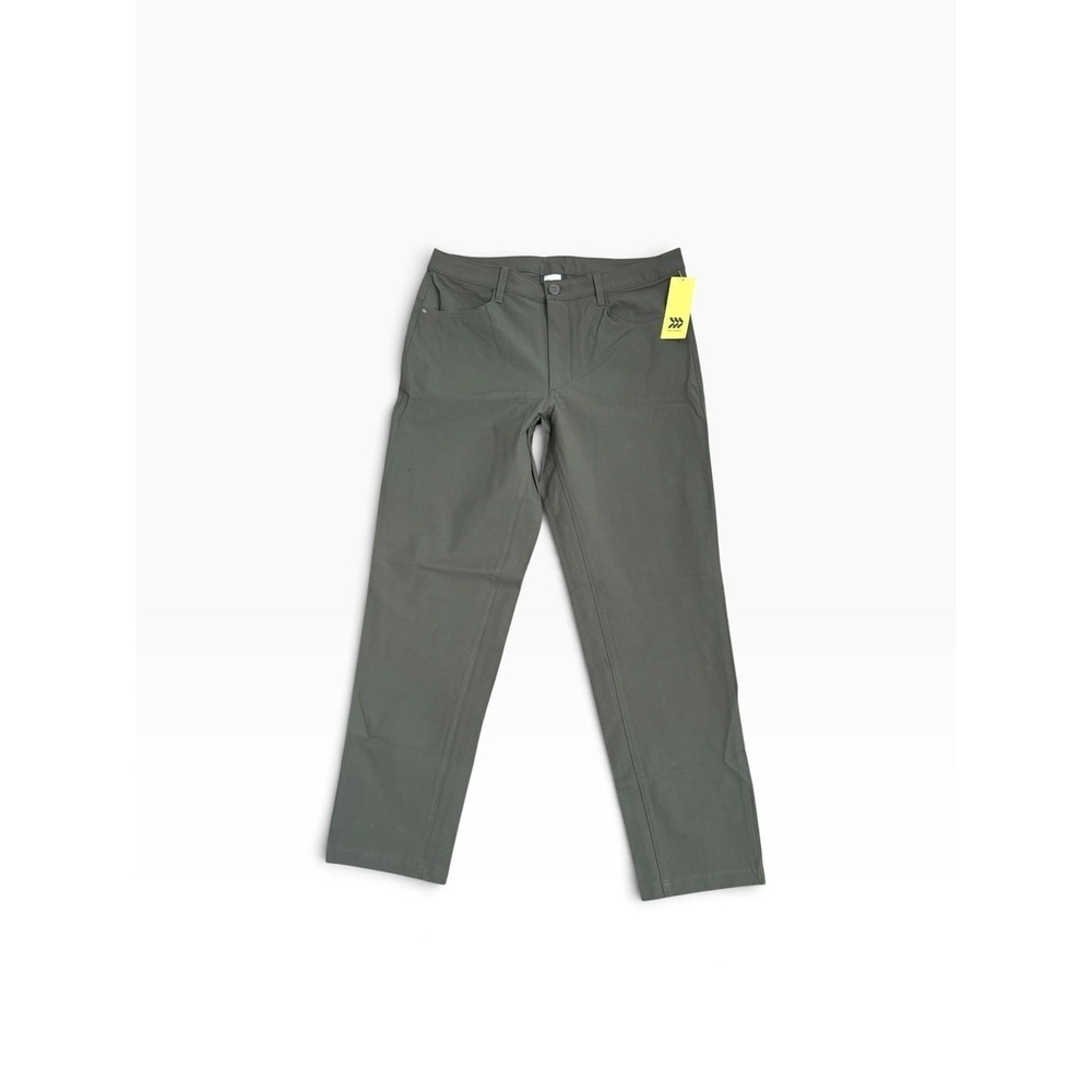 All in Motion Mens Heavy Twill Pants Green Water Resistant Stretch 36x30 NEW
